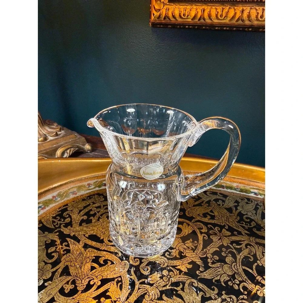 Vintage Neiman Marcus Lead Crystal Creamer‎ Pitcher